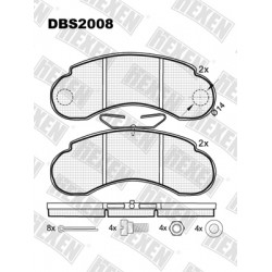 HEXEN DBS2008 / Тормозые колодки HEXEN DBS2008 / Тормозые колодки