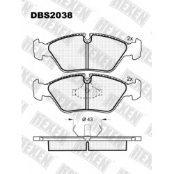 HEXEN DBS2038 / Тормозые колодки HEXEN DBS2038 / Тормозые колодки