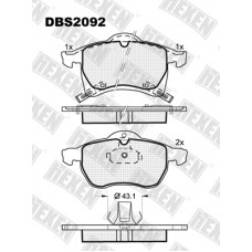 DBS2092 / Гальмівні колодки hEXEN