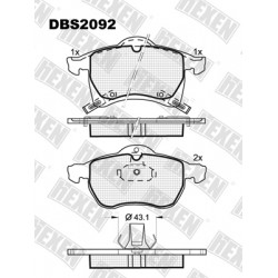 DBS2092 / Гальмівні колодки hEXEN