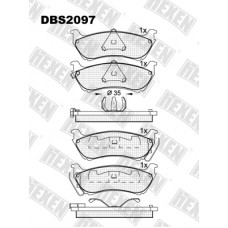 DBS2097 / Гальмівні колодки hEXEN