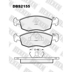 DBS2155 / Гальмівні колодки hEXEN DBS2155 / Гальмівні колодки hEXEN