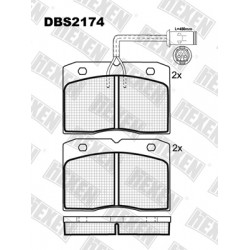 DBS2174 / Гальмівні колодки hEXEN DBS2174 / Гальмівні колодки hEXEN