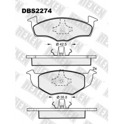 DBS2274 / Гальмівні колодки hEXEN DBS2274 / Гальмівні колодки hEXEN