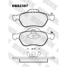 DBS2387 / Гальмівні колодки hEXEN