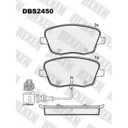 DBS2450 / Гальмівні колодки hEXEN DBS2450 / Гальмівні колодки hEXEN