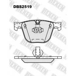DBS2519 / Гальмівні колодки hEXEN DBS2519 / Гальмівні колодки hEXEN