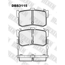 DBS3115 / Гальмівні колодки hEXEN