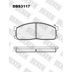 DBS3117 / Гальмівні колодки hEXEN DBS3117 / Гальмівні колодки hEXEN
