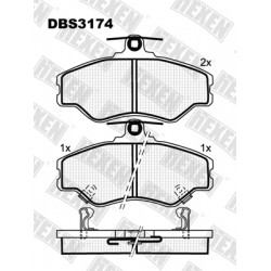 DBS3174 / Гальмівні колодки hEXEN DBS3174 / Гальмівні колодки hEXEN