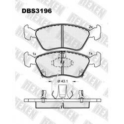 DBS3196 / Гальмівні колодки hEXEN DBS3196 / Гальмівні колодки hEXEN
