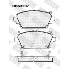DBS3207 / Гальмівні колодки hEXEN
