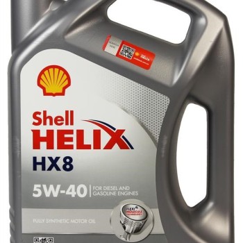 Shell Helix HX8 5W-40 4L Синтетическое моторное масло Shell Helix HX8 5W-40 4L Синтетическое моторное масло