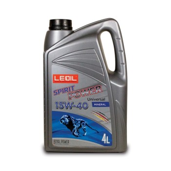 LEOIL Spirit Power Universal 15W-40 4 л Мінеральна моторна олива для легкових авто LEOIL Spirit Power Universal 15W-40 4 л Мінеральна моторна олива для легкових авто