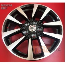 Replica Nissan (NS5274) 7x16 5x114,3 ET40 DIA66,1 (black machined face)