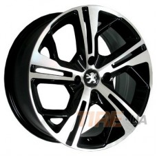 Replica Peugeot (PG5139) 6,5x15 4x108 ET18 DIA65,1 (black machined face)