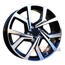 Replica Volkswagen (VV5228) 7,5x17 5x112 ET35 DIA57,1 (black machined face)