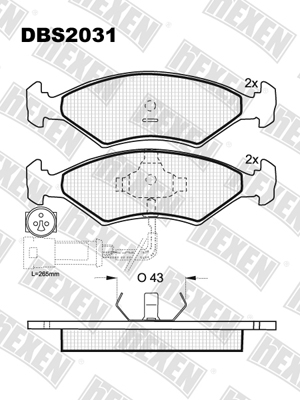 Каталог HEXEN DBS2031 / Тормозые колодки Каталог HEXEN DBS2031 / Тормозые колодки