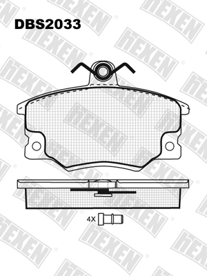 Каталог HEXEN DBS2033 / Тормозые колодки Каталог HEXEN DBS2033 / Тормозые колодки