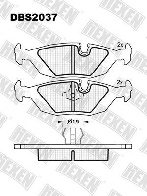 Каталог HEXEN DBS2037 / Тормозые колодки Каталог HEXEN DBS2037 / Тормозые колодки