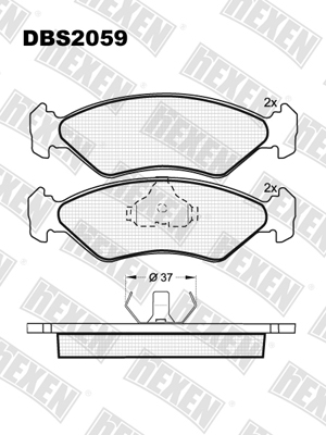 Каталог HEXEN DBS2059 / Тормозые колодки Каталог HEXEN DBS2059 / Тормозые колодки