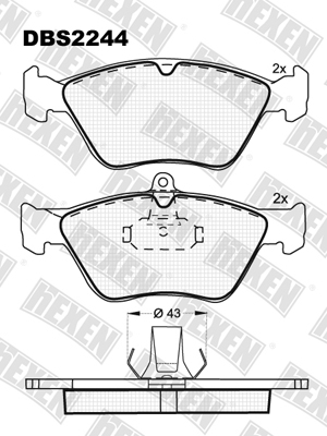 Каталог DBS2244 / Гальмівні колодки hEXEN Каталог DBS2244 / Гальмівні колодки hEXEN