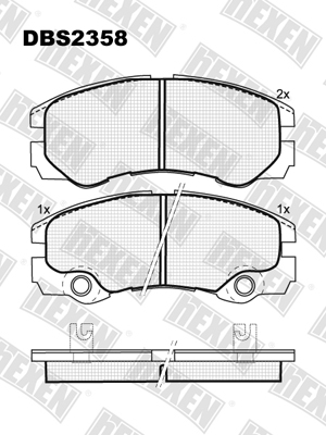 Каталог DBS2358 / Гальмівні колодки hEXEN Каталог DBS2358 / Гальмівні колодки hEXEN