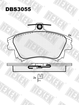 Каталог DBS3055 / Гальмівні колодки hEXEN Каталог DBS3055 / Гальмівні колодки hEXEN