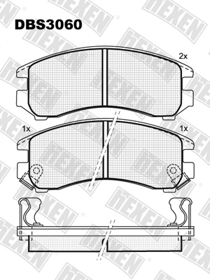 Каталог DBS3060 / Гальмівні колодки hEXEN Каталог DBS3060 / Гальмівні колодки hEXEN