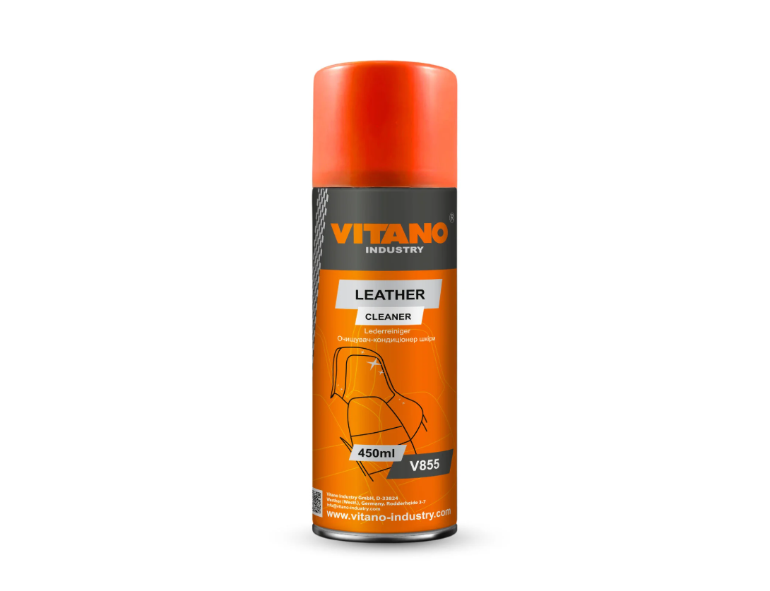 Каталог VITANO V855 Leather Cleaner / Очищувач-кондиціонер шкіри 450 мл. Каталог VITANO V855 Leather Cleaner / Очищувач-кондиціонер шкіри 450 мл.